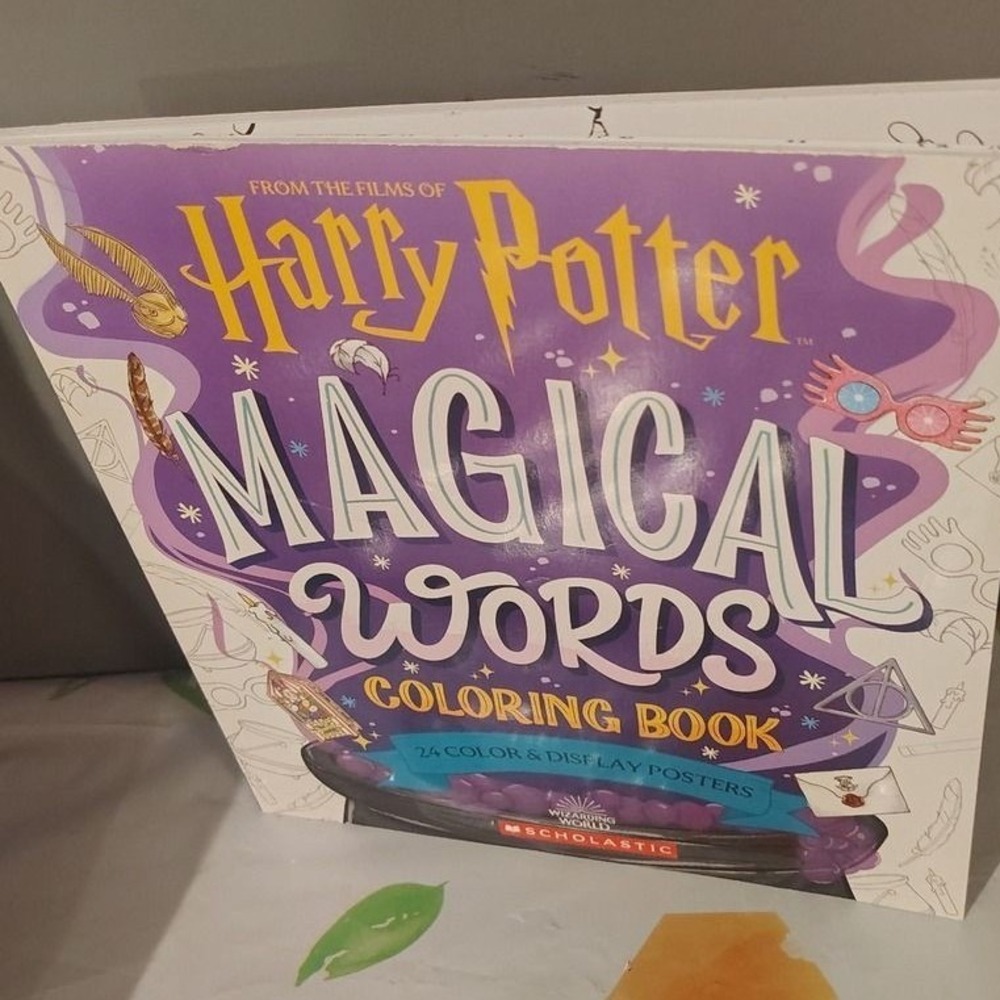 Harry Potter Magical Words Coloring Book Scholastic 24 Pull-Out Posters New
